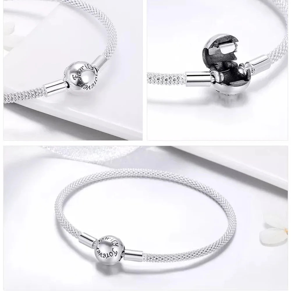 Shop Elegant 925 Sterling Silver Snake Chain Bracelets for Women - Charm Bead DIY Fine jewellery | 17CM 19CM