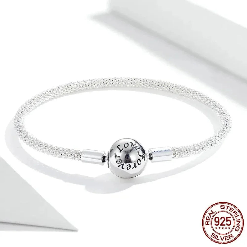 Shop Elegant 925 Sterling Silver Snake Chain Bracelets for Women - Charm Bead DIY Fine jewellery | 17CM 19CM