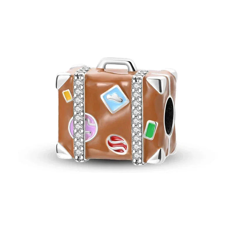 Wanderlust Sterling Silver Suitcase Charm Charms