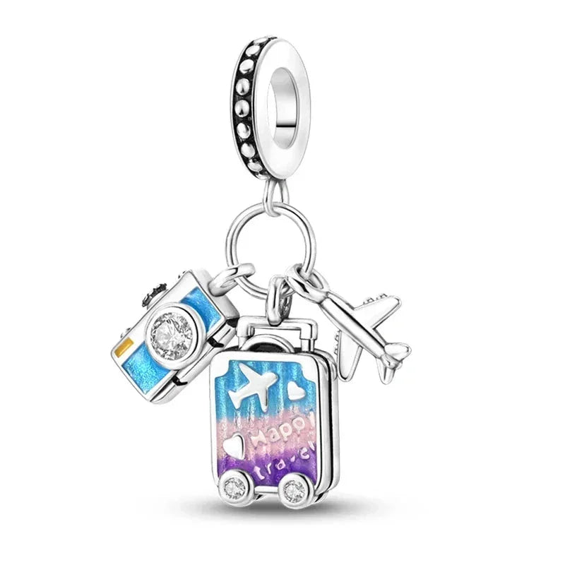 Purple Paradise Sterling Silver Charm Charms