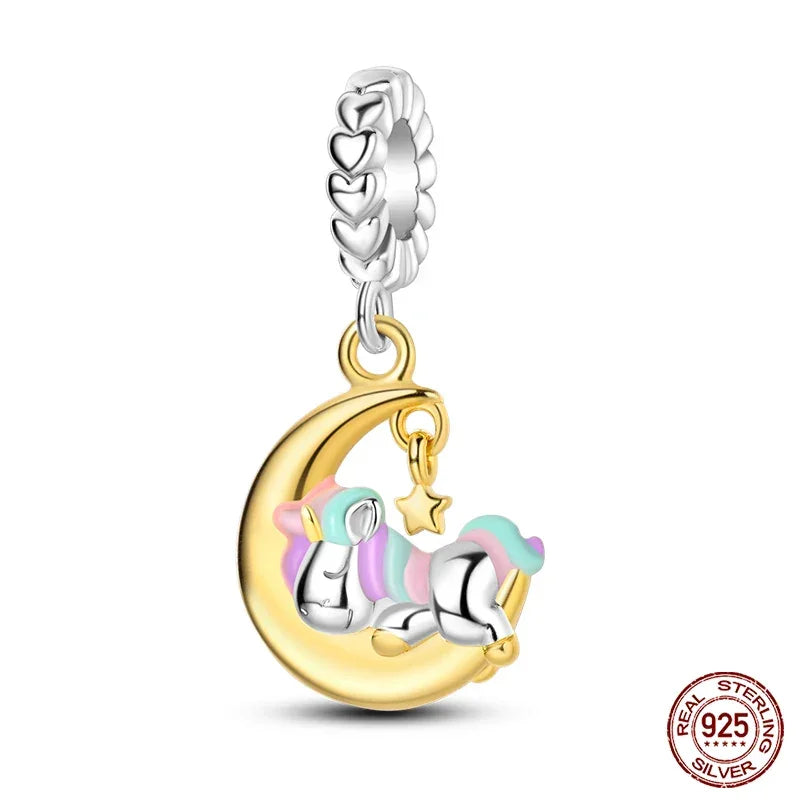 Dreamy Unicorn Sterling Silver Charm Charms
