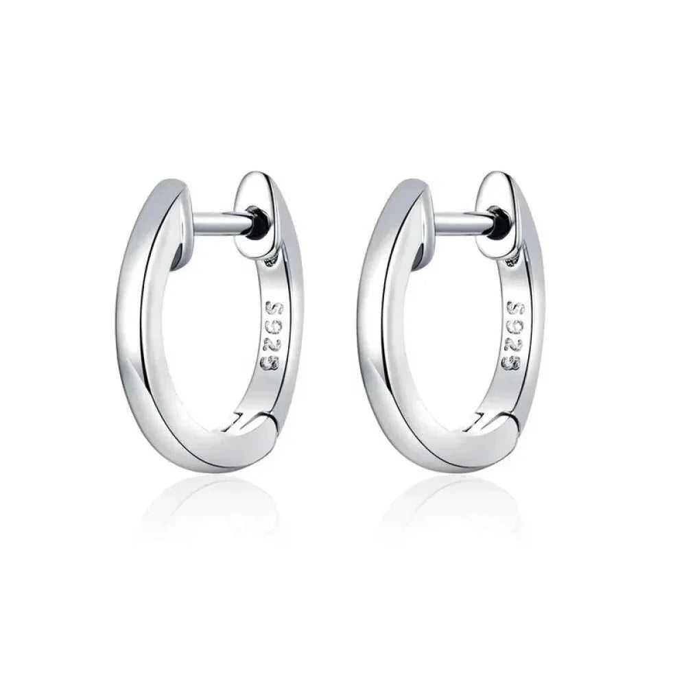 925 Sterling Silver Starlike Earrings - Minimalist Star Shape Ear Buckle for Women - Fashion jewellery SCE1136 - Hoop