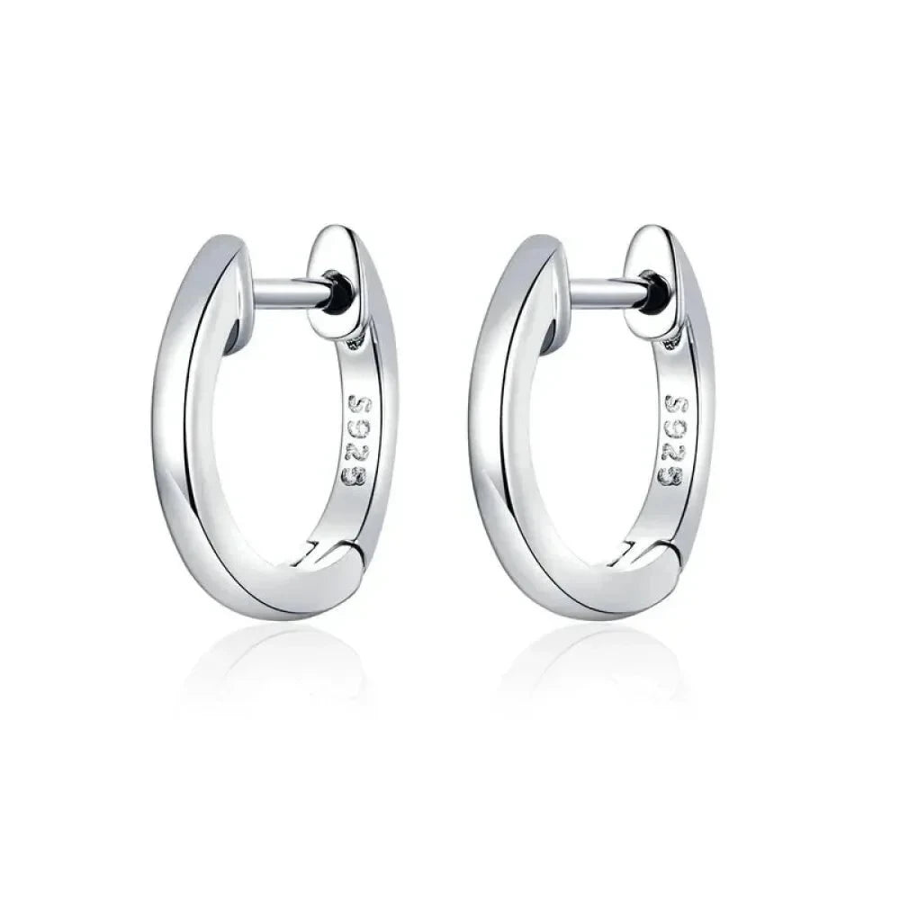 925 Sterling Silver Starlike Earrings - Minimalist Star Shape Ear Buckle for Women - Fashion jewellery SCE1136 - Hoop