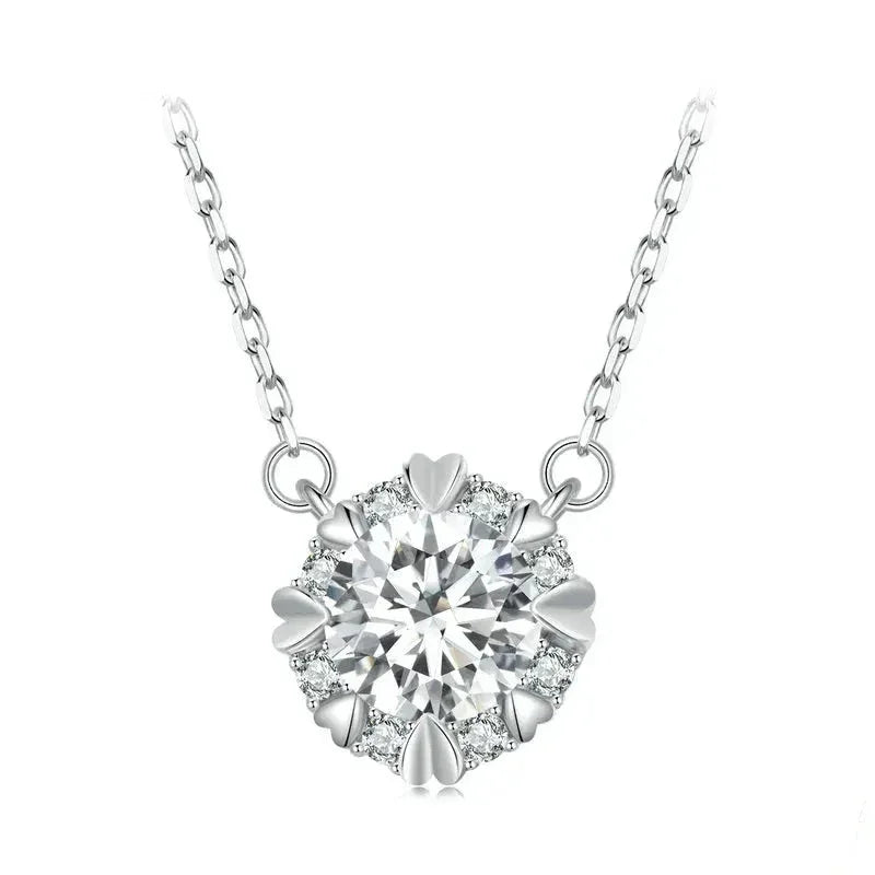 Dazzling Diamond Alternative: 1ct Moissanite Sterling Silver Pendant Necklace Necklaces
