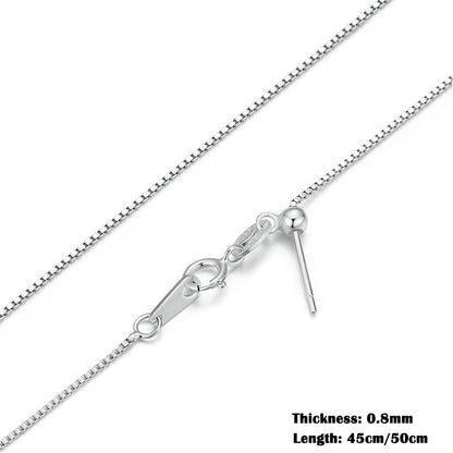Timeless Elegance: 925 Sterling Silver Adjustable Necklace Chain for Women - Necklaces