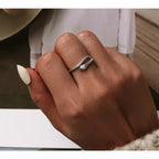 925 Sterling Silver Adjustable Snake Ring With Green Zircon Fashion Jewelry In 4 Colors Rings