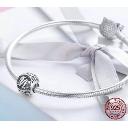 925 Sterling Silver Alphabet Charms - A to Z Letter Collection for DIY jewellery Making