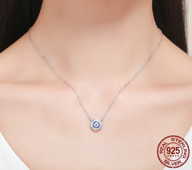Guardian Evil Eye Sterling Silver Pendant Necklace - Necklaces