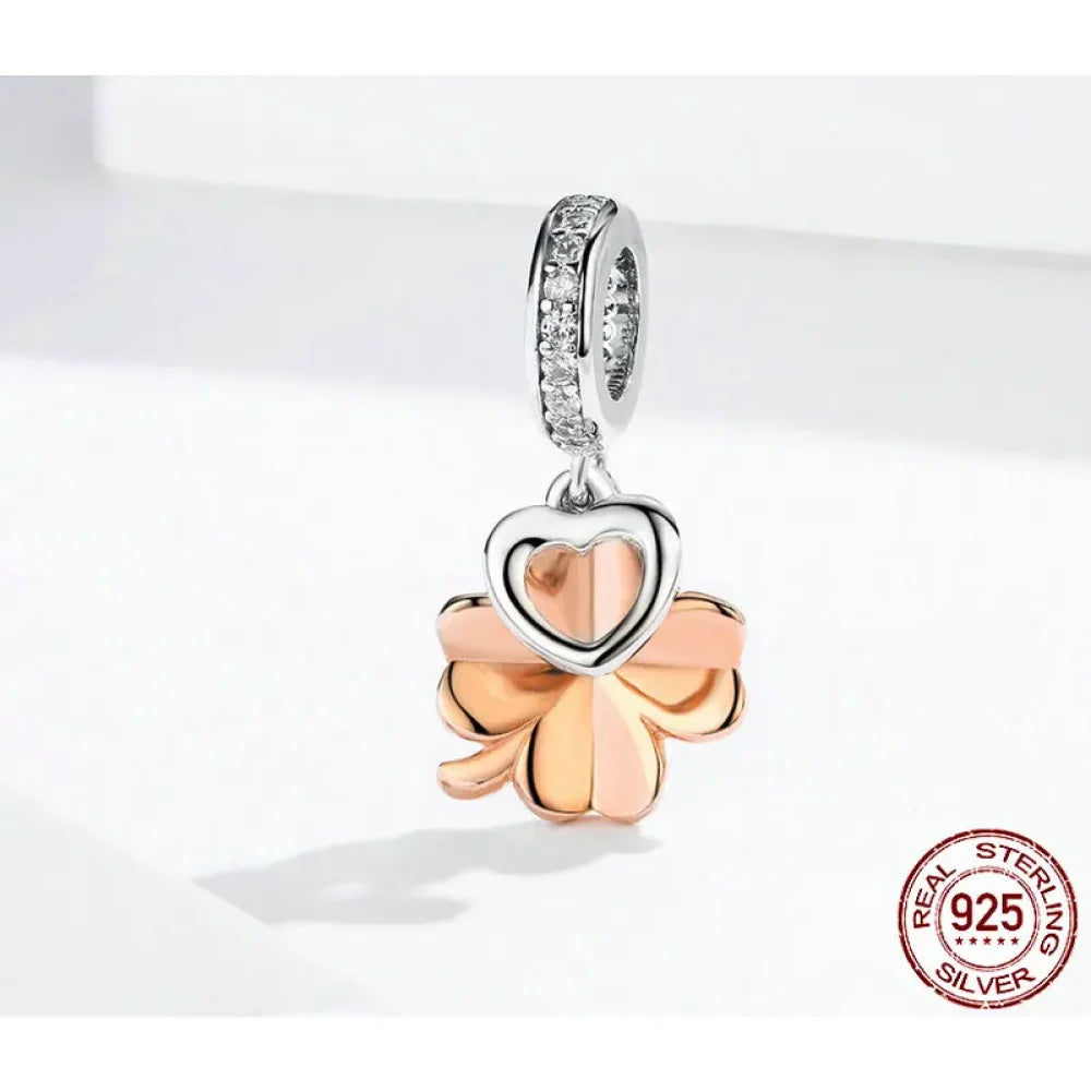925 Sterling Silver Gardon Lucky Clover Charm - SCC1238 - Charms