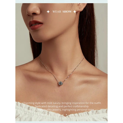925 Sterling Silver Blue Crystal Evil Eye Necklace | Lucky Neck Chain | Women’s Birthday Gift Fine jewellery - Necklaces