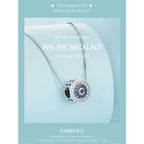 925 Sterling Silver Blue Crystal Evil Eye Necklace | Lucky Neck Chain | Women’S Birthday Gift Fine Jewelry Necklaces