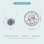 925 Sterling Silver Blue Crystal Evil Eye Necklace | Lucky Neck Chain | Women’S Birthday Gift Fine Jewelry Necklaces