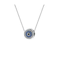 925 Sterling Silver Blue Crystal Evil Eye Necklace | Lucky Neck Chain | Women’S Birthday Gift Fine Jewelry 45Cm