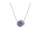 925 Sterling Silver Blue Crystal Evil Eye Necklace | Lucky Neck Chain | Women’S Birthday Gift Fine Jewelry Necklaces