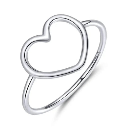 Exquisite 925 Sterling Silver Heart Rings for Women - Romantic Statement jewellery