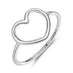 Exquisite 925 Sterling Silver Heart Rings For Women Romantic Statement Jewelry / 5