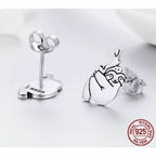 Adorable Sloth Stud Earrings In Sterling Silver Cute Animal Jewelry