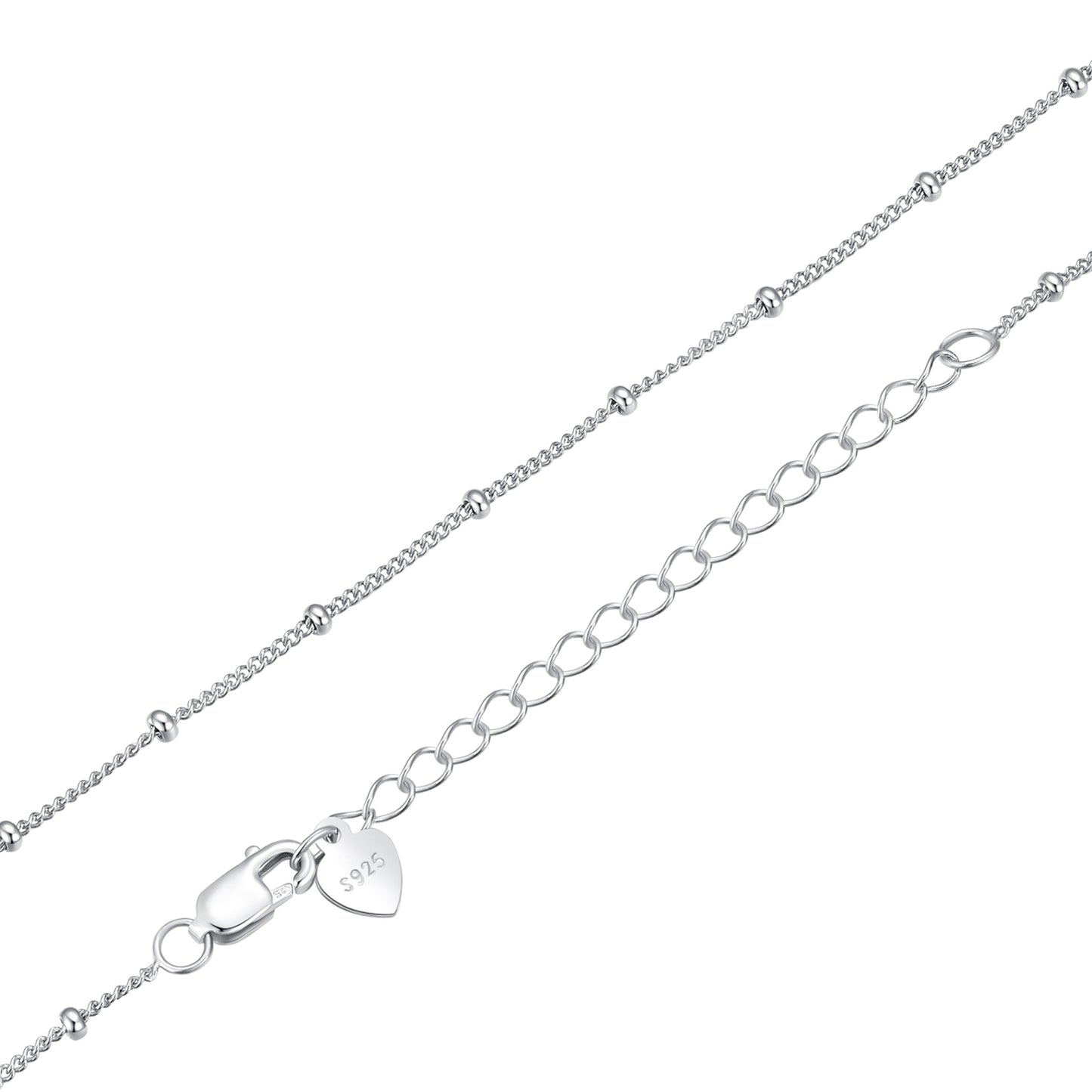 Timeless Elegance: 925 Sterling Silver Adjustable Necklace Chain for Women - Sca023 / 45Cm - Necklaces
