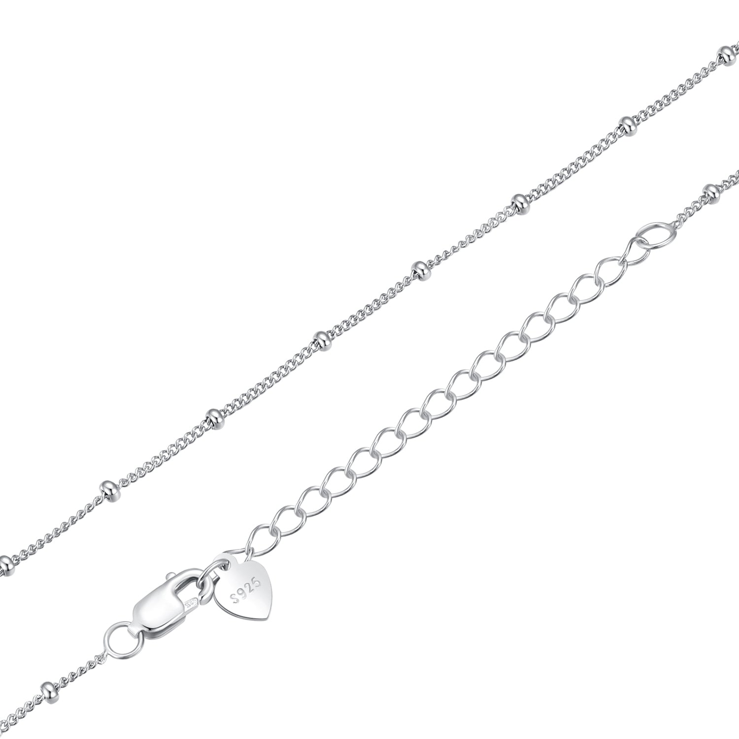 Timeless Elegance: 925 Sterling Silver Adjustable Necklace Chain For Women Sca023 / 45Cm Necklaces