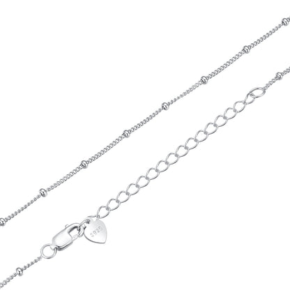 Timeless Elegance: 925 Sterling Silver Adjustable Necklace Chain for Women - Sca023 / 45Cm - Necklaces