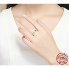 Forever Bound Sterling Silver Infinity Ring With Cubic Zirconia Rings