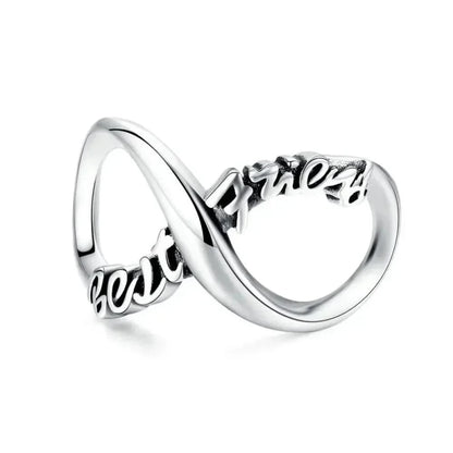925 Sterling Silver Clear 5A Crystal Collection Family Heart Cross Charm Beads for Bracelet & Necklace Pendant