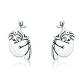Adorable Sloth Stud Earrings In Sterling Silver Cute Animal Jewelry