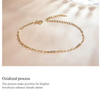 925 Sterling Silver Gold Cable Chain Bracelet | Hollow Link Women’S Fashion Jewelry Scb221 Bracelets