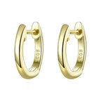 Genuine Sterling Silver Hoop Earrings Elegant Rose Gold Color Women’s Fashion jewelry SCE808