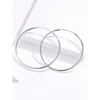 Stylish 925 Sterling Silver Large Hoop Earrings for Women Trendy Circle Endless Huggie Big Hoops (30/40mm)