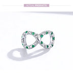 925 Sterling Silver Clear 5A Crystal Collection Family Heart Cross Charm Beads For Bracelet & Necklace Pendant Charms