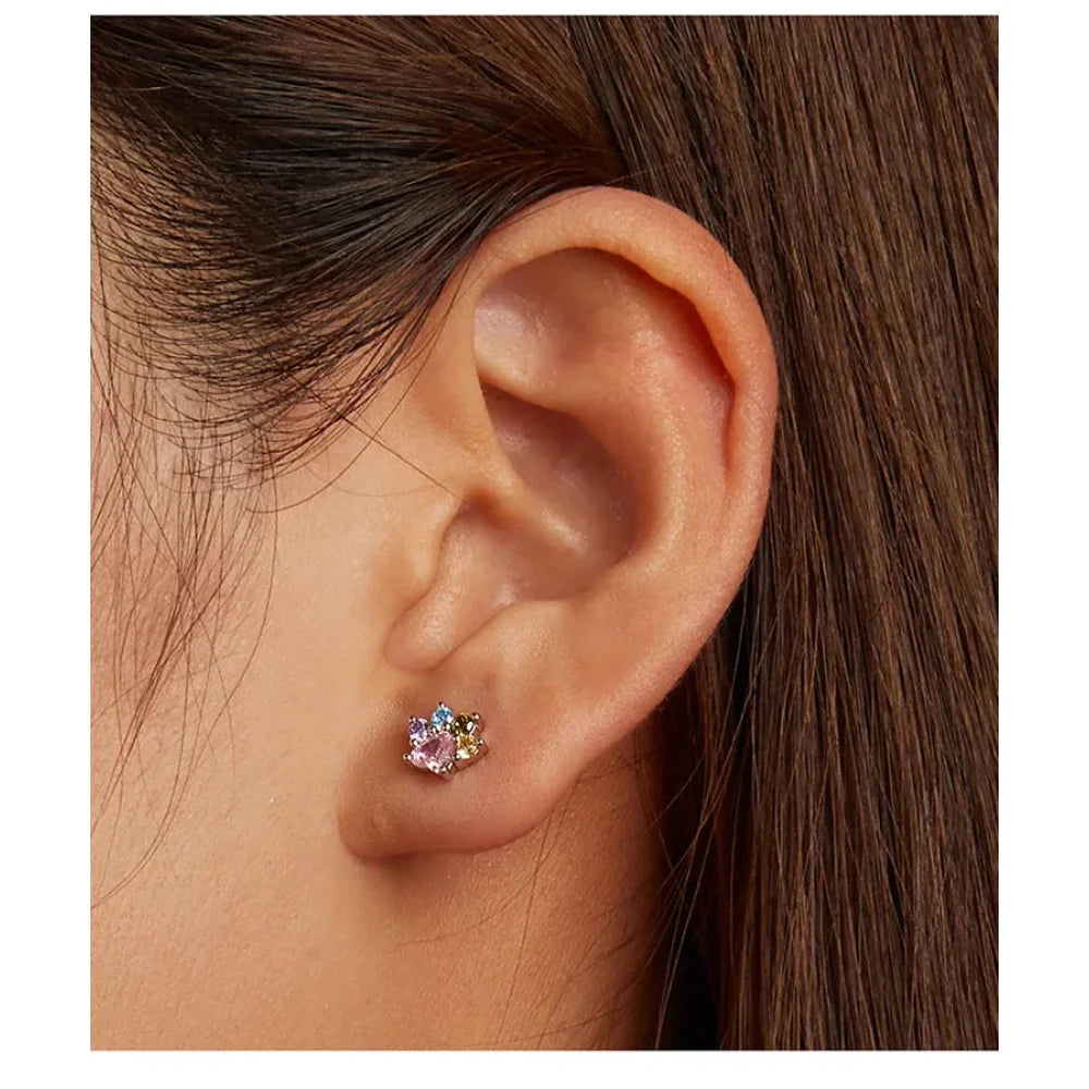 925 Sterling Silver Star and Butterfly Stud Earrings - Delicate Fine jewellery