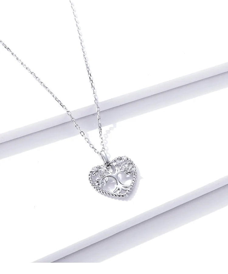 Heart of Nature Sterling Silver Tree Life Pendant Necklace - Necklaces