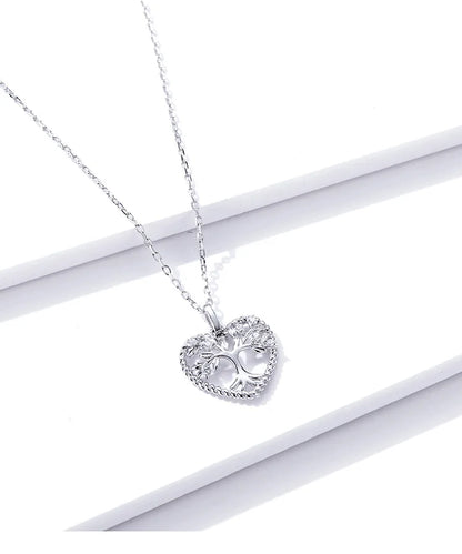 Heart of Nature Sterling Silver Tree Life Pendant Necklace - Necklaces