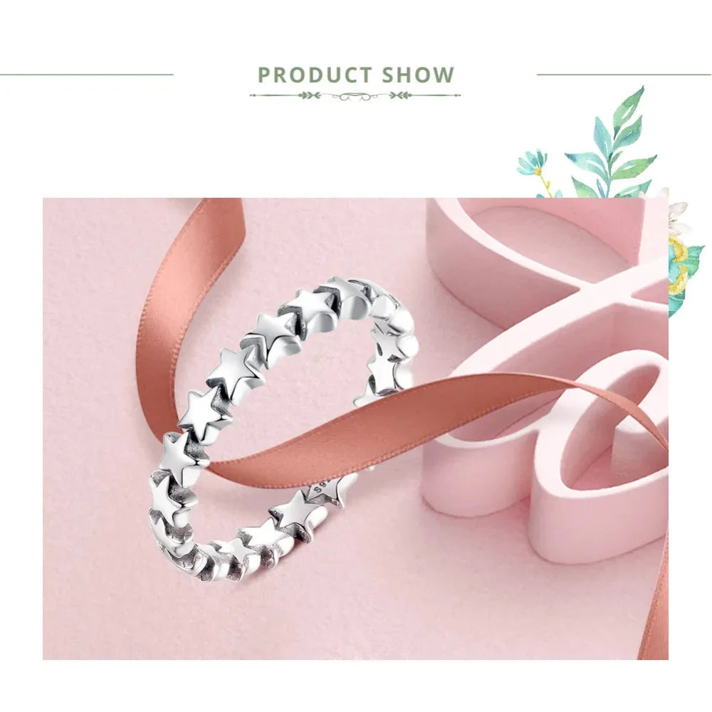 925 Sterling Silver Star Ring - Elegant Wedding jewellery for Women - Rings