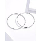Stylish 925 Sterling Silver Large Hoop Earrings for Women Trendy Circle Endless Huggie Big Hoops (30/40mm)