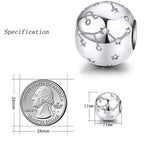 Vintage 925 Sterling Silver Twelve Constellations Star Sign Zodiac Beads Charms For Diy Bracelet Necklace