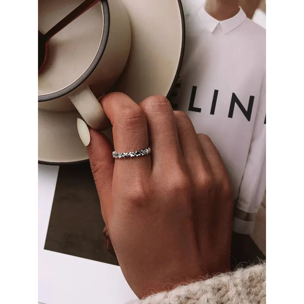 925 Sterling Silver Star Ring - Elegant Wedding jewellery for Women - Rings