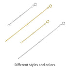 14K Gold Plated 925 Sterling Silver Necklace Extension Chains With Lobster Clasps For Diy Jewelry Making Necklaces