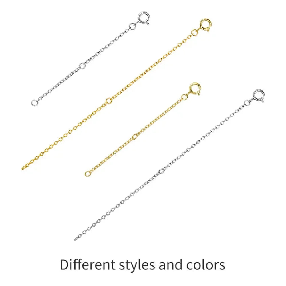 14K Gold Plated 925 Sterling Silver Necklace Extension Chains with Lobster Clasps for DIY jewellery Making - Necklaces