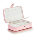 Treasure Keeper: Pink Pu Leather Jewelry Box For Rings Necklaces & More Boxes