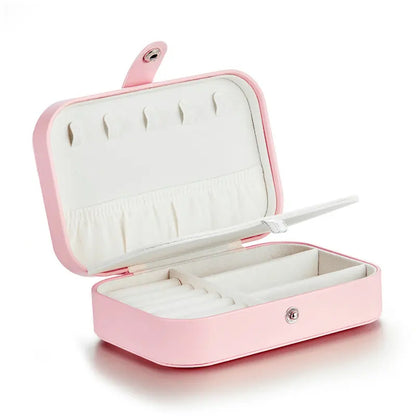 Treasure Keeper: Pink PU Leather jewellery Box for Rings Necklaces & More - Jewelry Boxes