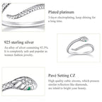 925 Sterling Silver Adjustable Snake Ring With Green Zircon Fashion Jewelry In 4 Colors Rings