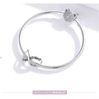 925 Sterling Silver Clear 5A Crystal Collection Family Heart Cross Charm Beads For Bracelet & Necklace Pendant Charms