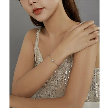 Delicate Sterling Silver Butterfly Bracelet - A Symbol of Freedom and Transformation - Bracelets