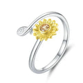 Golden Sunflower Open Ring A Touch Of Sunshine For Your Hand Rings