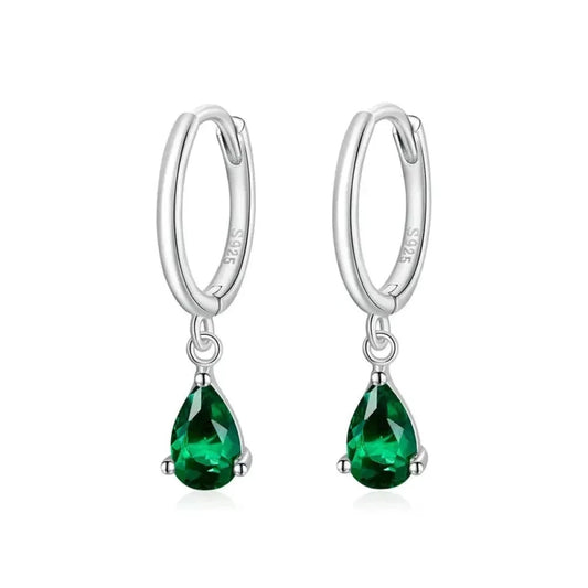 Exquisite ISHWAR Water Drop Earrings | 925 Sterling Silver | 4 Colors | Statement jewellery SCE1018