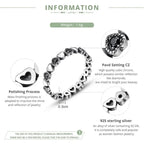 925 Sterling Silver Star Ring Elegant Wedding Jewelry For Women Rings