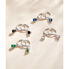 Exquisite Ishwar Water Drop Earrings | 925 Sterling Silver | 4 Colors | Statement Jewelry Sce1018