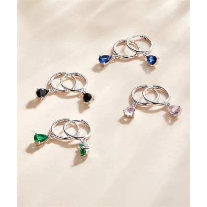 Exquisite ISHWAR Water Drop Earrings | 925 Sterling Silver | 4 Colors | Statement jewellery SCE1018